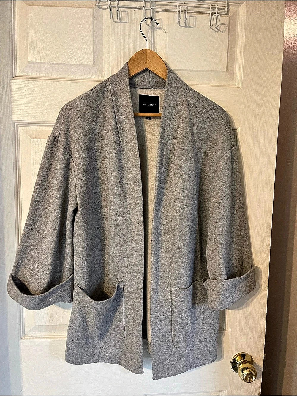 Dynamite Open Front Cardigan Gray Blazer Size XS